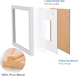 EGOFINE A5 Picture Frame 100% Solid Wood White 14x20 cm Mat Set of 4 view 7