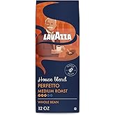 Lavazza House Blend Perfetto Whole Bean Coffee 12oz Bag, Medium Roast, Full-bodied, Intensity 3/5, 100% Arabica, Ideal for Drip Brewers, (Pack of 1) - Package May Vary
