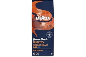 Lavazza House Blend Perfetto Whole Bean Coffee 12oz Bag, Medium Roast, Full-bodied, Intensity 3/5, 100% Arabica, Ideal for Drip Brewers, (Pack of 1) - Package May Vary