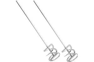 IMPRESA Pack of 2 Extra Long Paint Mixer for Drill - 17-in Shank, 5gal - Rust-Proof Easy-Clean Mixing Paddle for Drill - Epoxy Floor Mixer for Cement