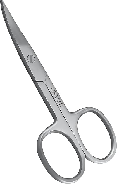 Cruze Curved Nail Scissors 9 cm Stainless Steel Nail Clippers Cuticle Trimmer