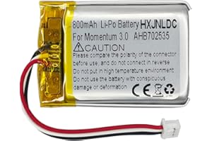 HXJNLDC DC 3.7V 800mAh AHB702535PCT-01 Rechargeable Polymer Lithium Battery for Sennheiser Momentum 3.0 M3AEBT M3IETW Wireless Noise Cancelling Headphones Battery Replacement