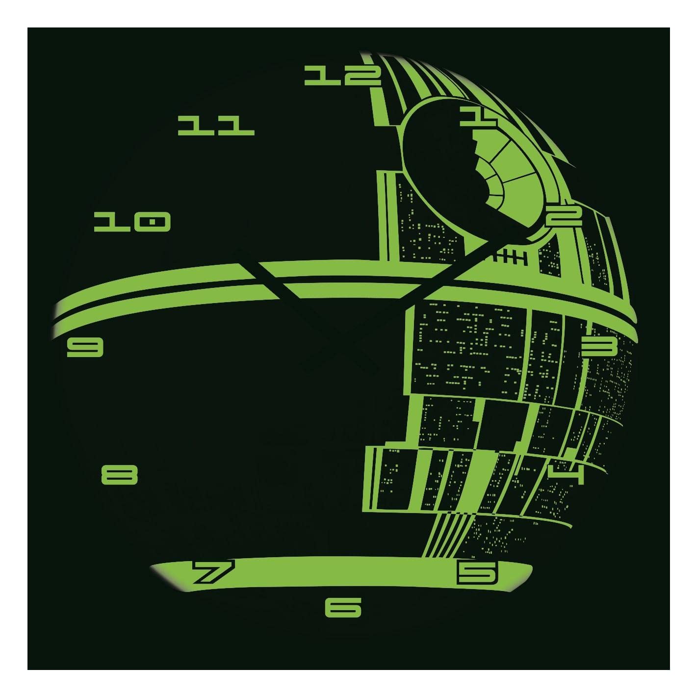 Pyramid International Star Wars Glow in the Dark Wall Clock (Death Star Glow) 25cm Diameter - Official Merchandise Multi-colour