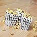 Famoby 36 pcs Black,White Chevron Stripe Polka Dot Paper Popcorn Boxes