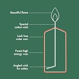 Bolsius Pillar Candles White 4-Pack 20 x 7 cm Unscented 75h Burn Time view 3