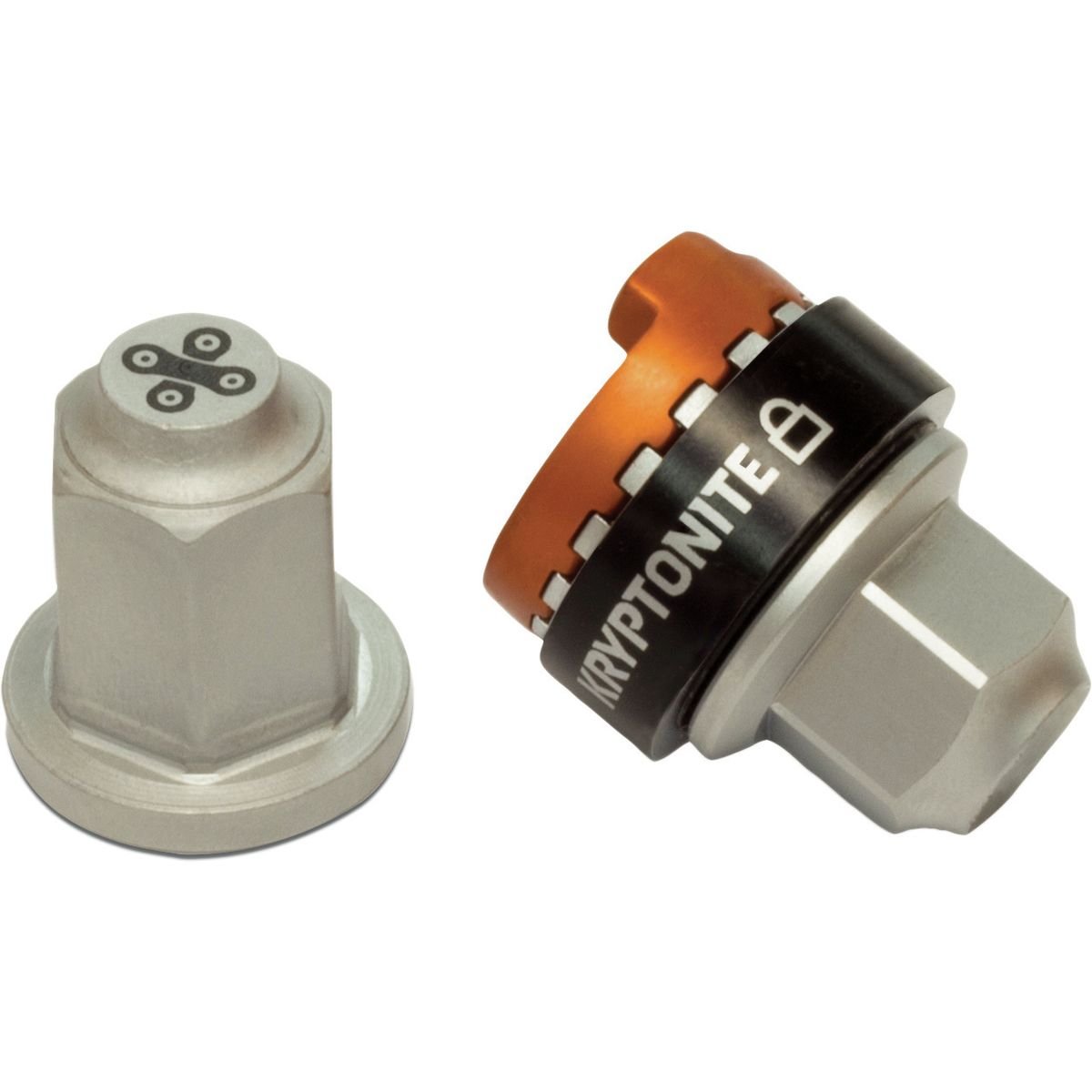 Kryptonite Bicycle Security Gravity WheelNutz (3/8"), Silver