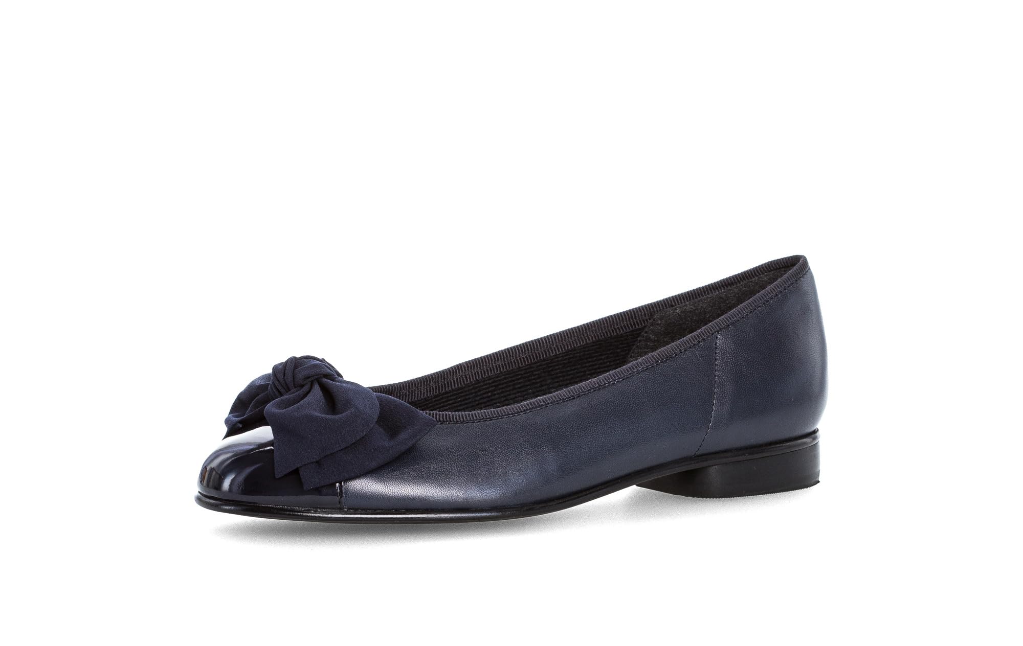 Gabor Women's Basic Ballet Shoes, Blue Leather/Patent, 7 UK