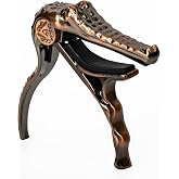 Alice Guitar Capo for Acoustic and Electric Guitars - Alligator Shape Aluminum Alloy Acoustic Guitar Capo with Clamshell Package