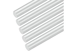 M METERXITY 5-Pack Round Aluminum Rod, 13mm (17/32") Dia 200mm (8") Length 6061 Aluminum Round Rod Solid Lathe Bar Stock Meta