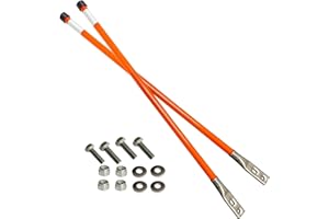 FUYEAR Snow Plow Blade Markers Guides Kit 304 Stainless Steel Joint Bright Orange 28'' Steel Wire Structure Lengthen Thicken High Visibility Never Break Never Rust Fit for Boss Western Snowplows