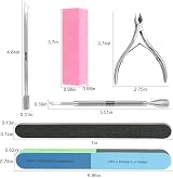 WOVTE 11pc Nail File Set Buffer Blocks Cuticle Nipper Pusher Manicure Tools view 2