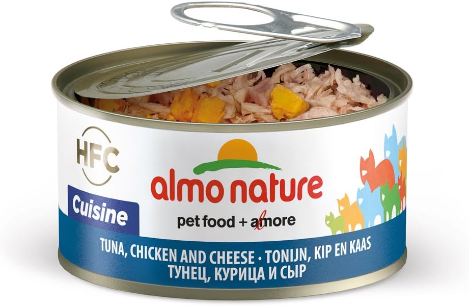 almo nature HFC Natural, Wet Cat Food for Cats, Tuna, Chicken and Cheese, Gluten-Free, Grain-Free, Human-Grade, Monoproteic - Image 3