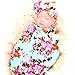 Newborn baby sleep receiving blanket and bow headband set baby swaddle blanket galabloomer,Blue
