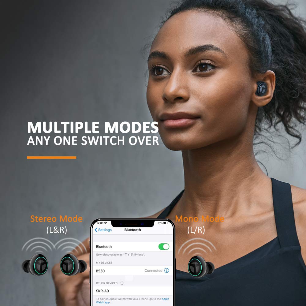 Bluetooth Kopfhörer Unterstützt von Qualcomm® aptXTM Codec, TRANYA B530-Pro Ununterbrochene 10-stündige Musikwiedergabe mit einer einzigen vollen Ladung