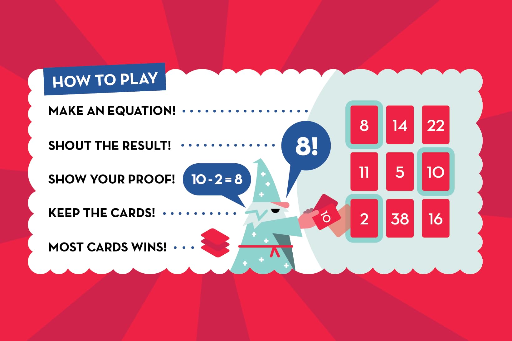 Proof! Math Game - Fast Paced Mental Math Magic - Teachers' Choice Award Winning Educational Game, Ages 9+