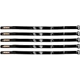 Apex RC Products 5 Pack 16mm x 400mm HD Rubberized Battery Straps Non-Slip 3022