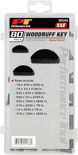 PERFORMANCE TOOL W5343 80Pc Woodruff Key Assortment SAE Carbon Steel view 3