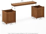 Furinno Hardwood Planter Box Teak Oil Wood Natural 182.12 W x 44.70 H cm view 4