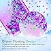 LG G7 ThinQ Case, LG G7 Case for Girls Women, LeYi Cute Shiny Glitter Moving Quicksand Clear TPU Protective Phone Case Cover for LG G7 / LG G7 ThinQ ZX Teal/Purple