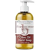 Brittanie’s Pure Castile Liquid Soap Refill, Frankincense, 12 Ounce | Dish Soap, Hair & Body, Home, Gentle and Pure, Made with Natural Luxurious Oils, Vegan & Gluten Free Non-GMO