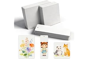 Inkurie 150 Sheet Watercolor Paper, 140lb/300gsm Painting Paper 3 Sizes Watercolor Paper Cards Blank Bookmarks Aquarelle Pain