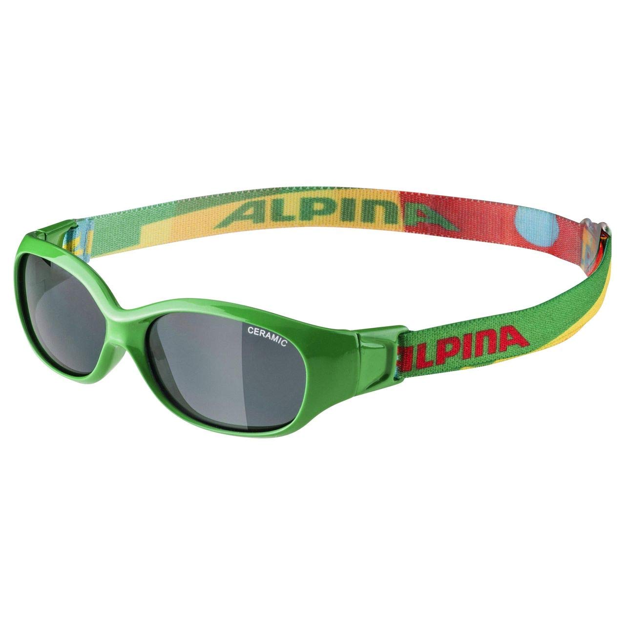 ALPINA Unisex - Children, FLEXXY KIDS sunglasses, green-puzzle gloss, One Size