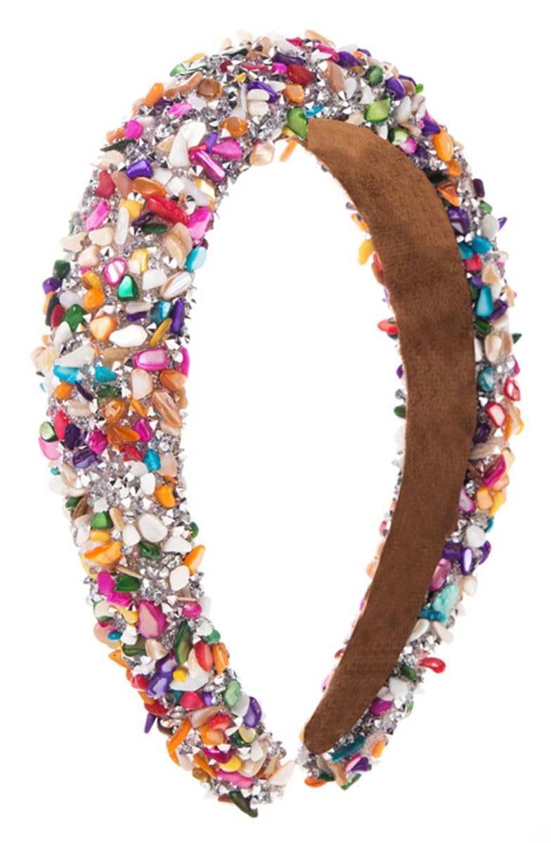 scicent Hairband Rhinestone Headbands for Women Padded Head Band Non Slip Sequin Diamond Hair Bands Glitter Sparkle Jeweled Headband 16621 — image 1