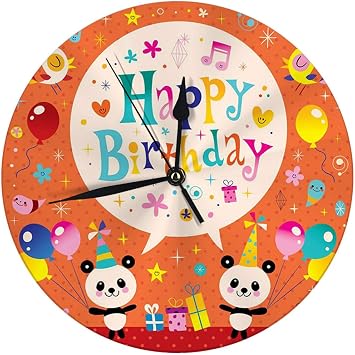 Amazon Com Yilinger Decorative Wall Clock Big 9 8 Inch Happy