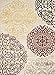 Contemporary Modern Floral Cream 5'3