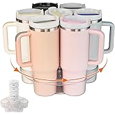 Water Bottle Organizer, Rotating Cup Holder for Stanley, Cup Lid Organizer for Stanley 40oz, Acrylic Transparent Cup Organizer Kitchen&Cabinet