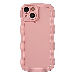 Caseative for iPhone 15 Case,Solid Color Curly Wave
