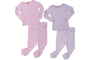 Sweet & Sassy Infant & Toddler Girls' 4-Piece Thermal Underwear Set