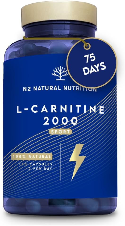 N2 Natural Nutrition Natural L Carnitine 2000 mg Tablets 120 Caps
