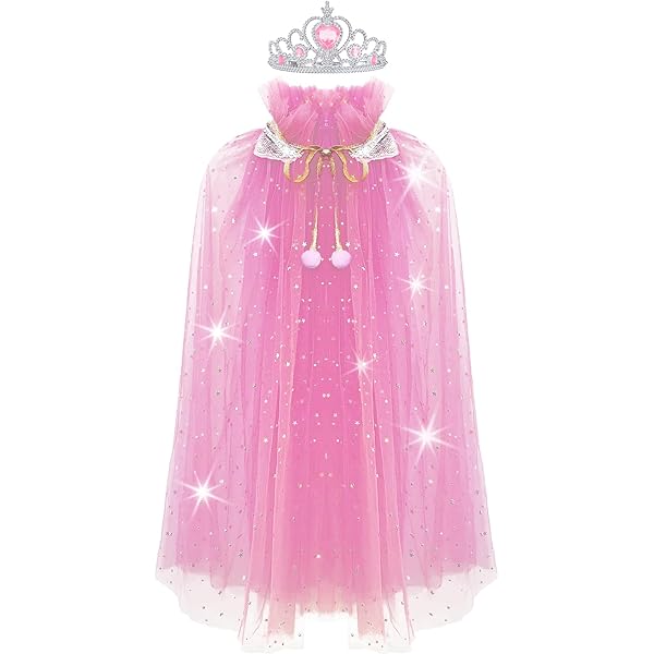Cape Sirène Pailletée Pour Fille 3-8 Ans - Costume Princesse Cosplay Avec Accessoires
