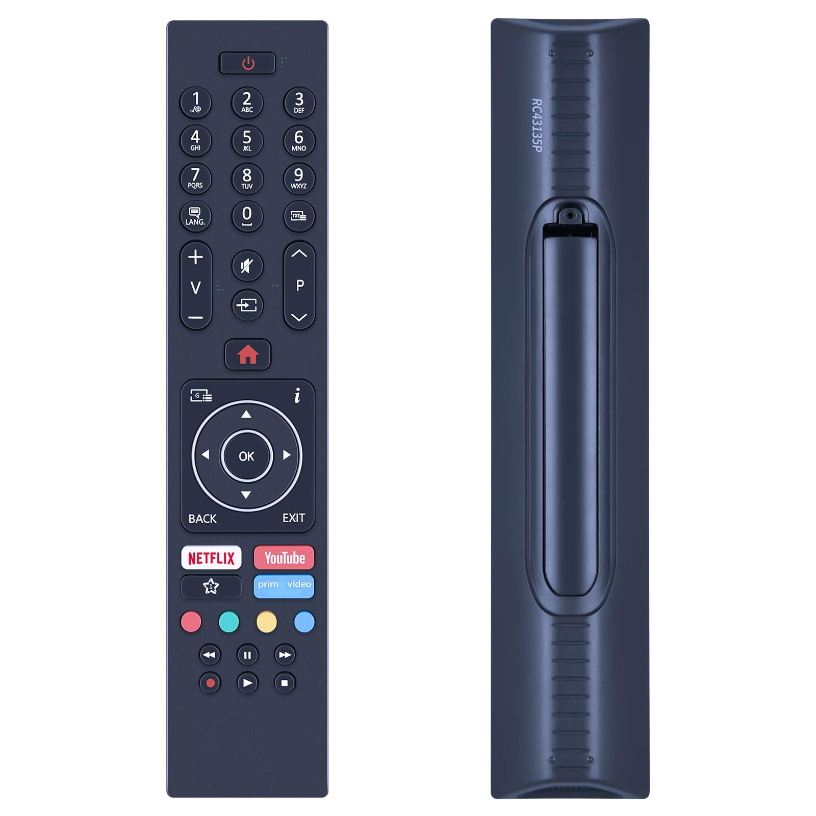 GOUYESHO RC43135P Universal Remote Control for Luxor Bush Digihome Finlux Smart TV