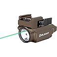 OLIGHT Baldr Mini 600 Lumens with Green Beam and White LED Combo, Magnetic USB Compact Rechargeable Tactical Flashlight with Adjustable Rail for G19, G45, Sig P320, and so on(Desert Tan)