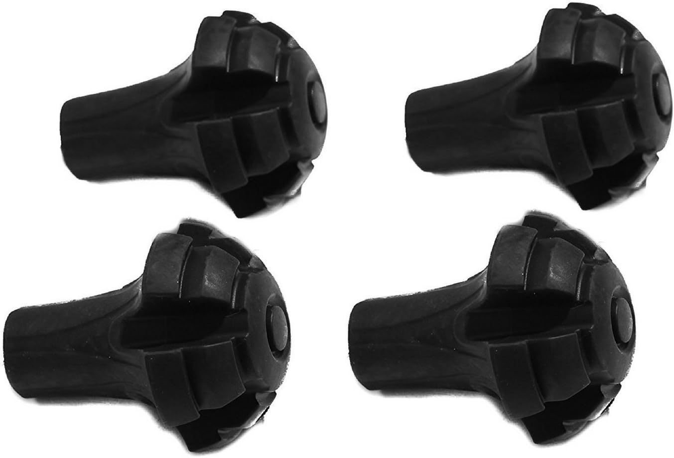 Hiker Hunger Extra Durable Rubber Tips, Paws, Ferrules: Trekking, Hiking, and Snowshoe Poles Accessories & Replacements (4 Pack) - USA Based Brand