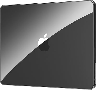 EooCoo MacBook Air 13 Case Transparent Ultra-Thin A3449 A3240 A3113 A2681 Black