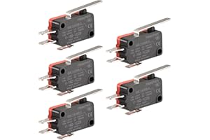 Heschen Micro Switch, V-162-1C25, SPDT, Short Hinge Lever, 16A 250VAC, 5 Pieces