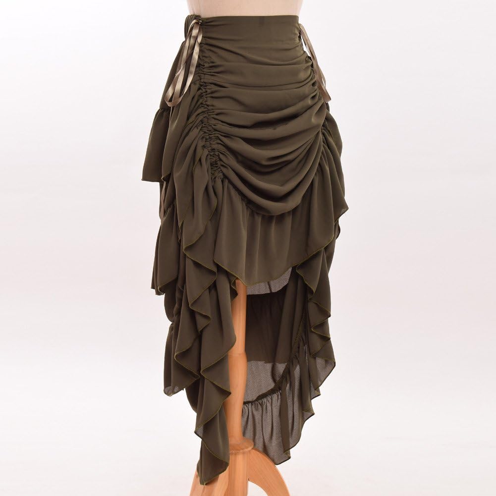 GRACEART Women's Victorian Steampunk Skirt Pirate Costume: Clothing