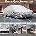 KAKIT Car Cover All Weather Outdoor Car Cover Durable Protect Car Paint with Free Anti-Theft Lock,Fits Sedan up to 185