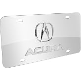 Au-Tomotive Gold, INC. Acura 3D Logo and Nameplate Chrome Stainless Steel License Plate