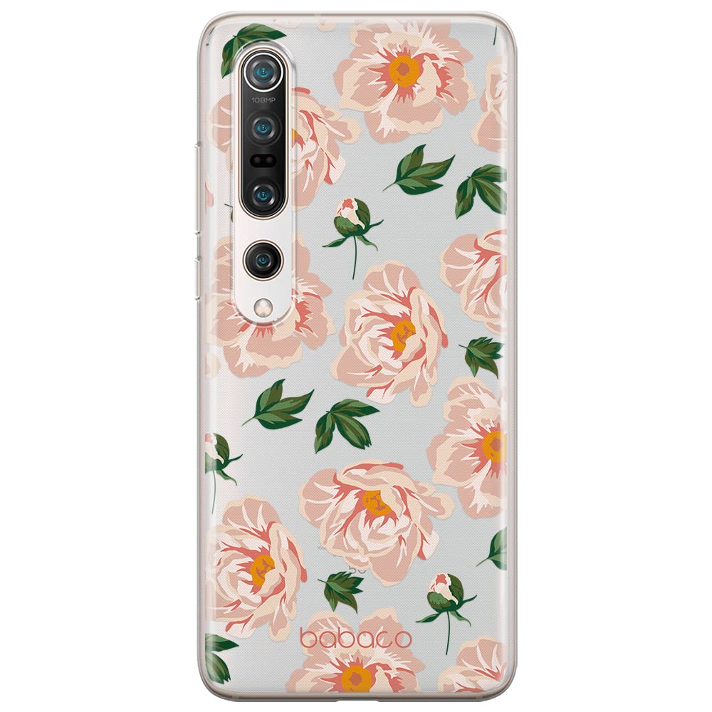 Babaco ERT GROUP mobile phone case for Xiaomi MI 10 / MI 10 PRO original and officially Licensed pattern Flowers 014 optimally adapted to the shape of the mobile phone, partially transparent