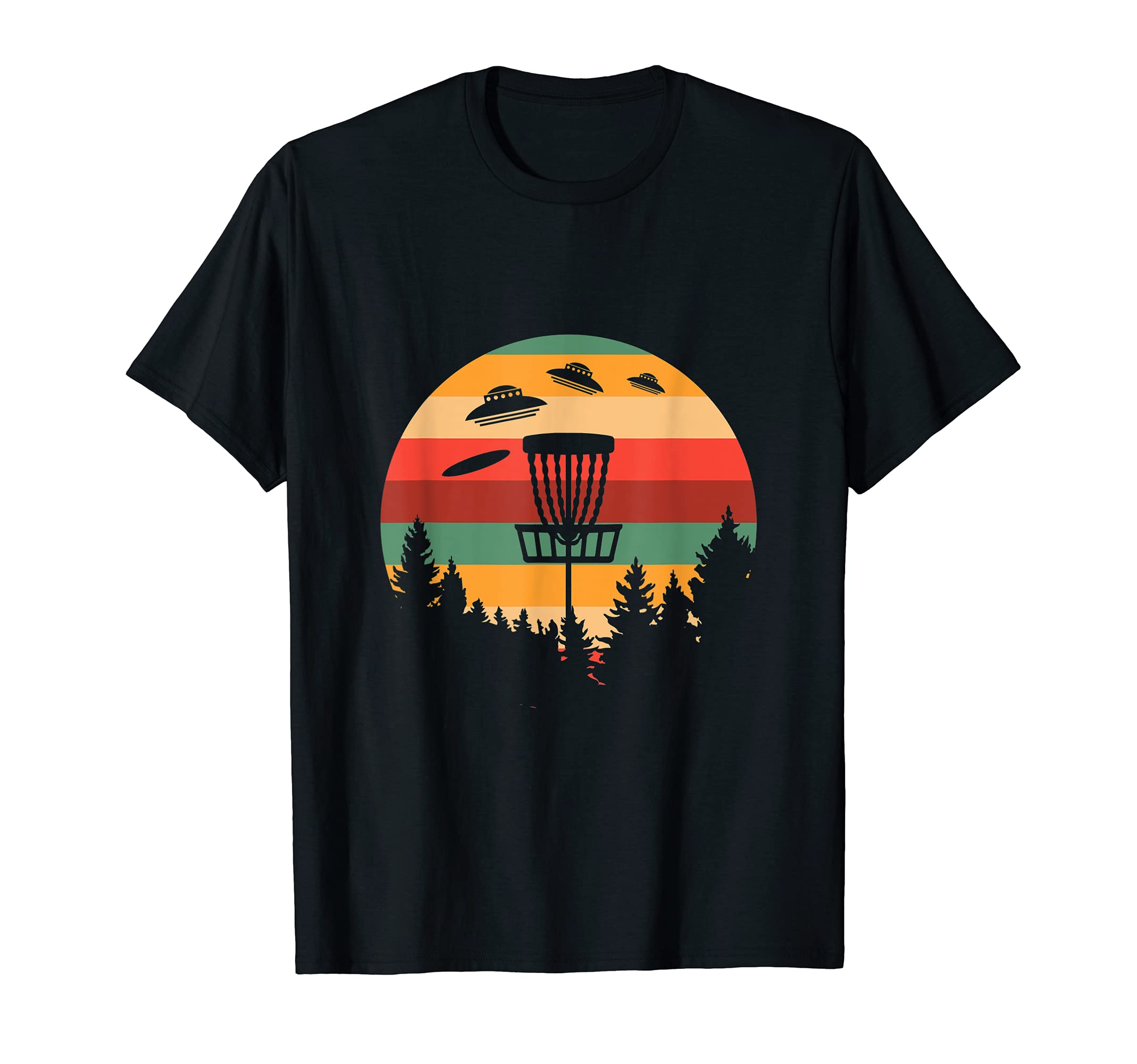 Funny Disc Golf UFO Player Coach Retro T-Shirt