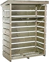 Charles Bentley FSC Wooden Log Store, Heavy Duty Firewood Storage, 152x119cm view 1