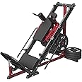 SPART Leg Press Hack Squat Machine, Professional Adjustable Leg Exercise Machine with Linear Bearing, Lower Body Strength Training with Weight Storages for Quads, Hamstring, Glutes, Calves, Home Gym