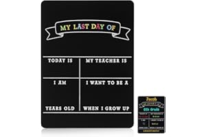 NUOBESTY First Day of School Board Chalkboard Sign Classroom Decoration Dual-Sided Message Board