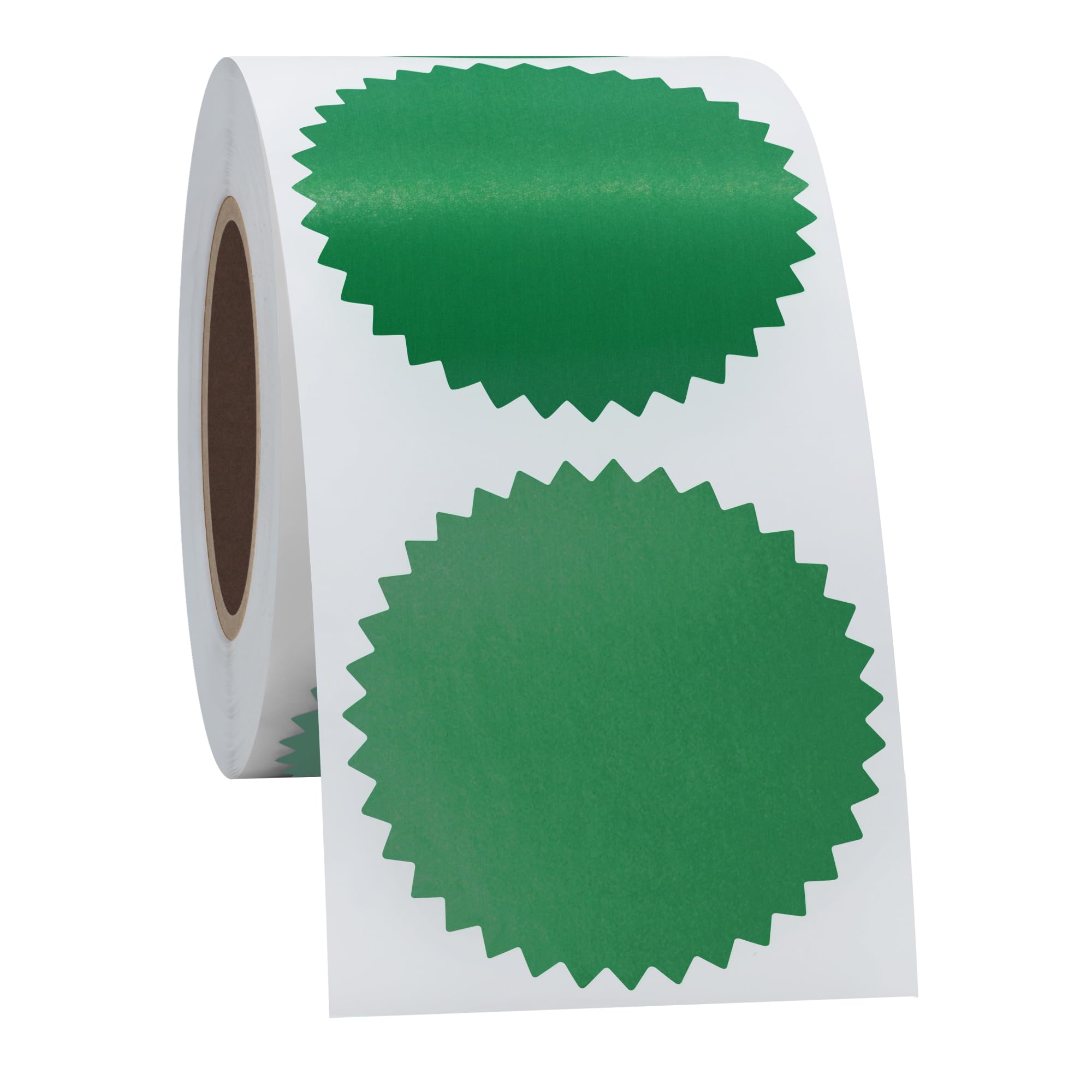 Hycodest 2" Certificate Paper Reward Stickers Embossing Labels with Serrated Edge 300 Stickers (Bright Green)