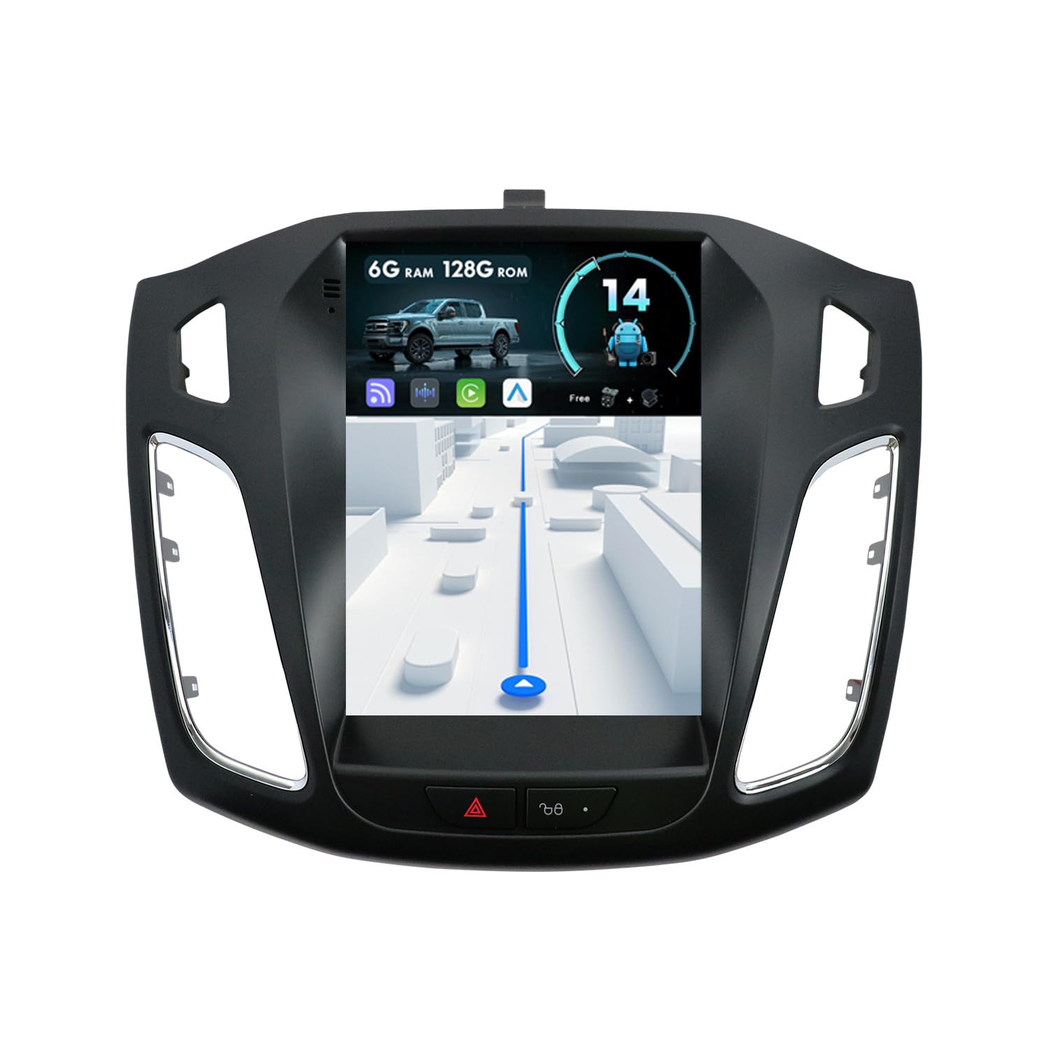 MISONDA 9.7" IPS 2 Din Android 14 Car Radio Suitable For Ford Focus MK3 2012-2018- [6G+128G] - [Built-in Carplay+DSP+GPS] - [Camera+Mic] SWC BT 4G WiFi AUX DAB Head Unit