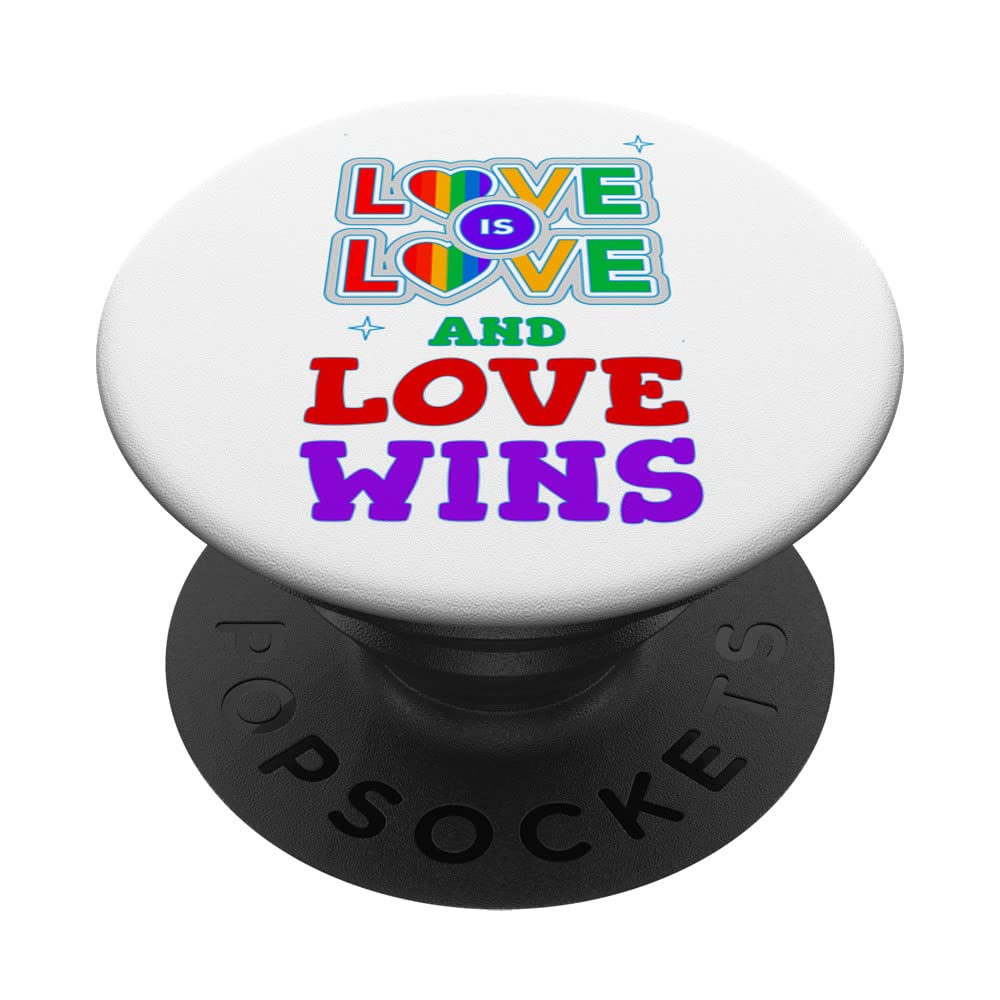 Love Wins Lesbian Gay Pansexual Transgender Queer LGBTQ Ally PopSockets Swappable PopGrip